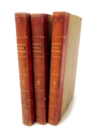 Bingley (The Rev William), Useful knowledge (Or A Familiar Account Of The Various Productions Of Nature), in three volumes, with engraved plates, published London 1825.