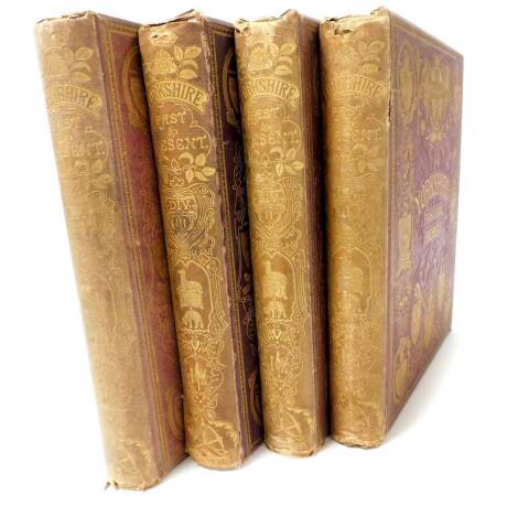 Baines (Thomas), Yorkshire Past And Presents (A History And A Description Of The Three Riding's Of The Great County Of York) published by William Mackenzie, circa 1870, in four volumes, with uniform bindings, in red cloth and gilt.