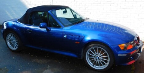 A BMW Z3 Roadster, V832 LEC, manual, blue piped interior, mileage 44,855, first registered 1/9/1999. To be sold upon instructions from the executors of Nigel Burn (Dec'd). Imaged cherished registration plate not included in this lot. All enquires Colin Y