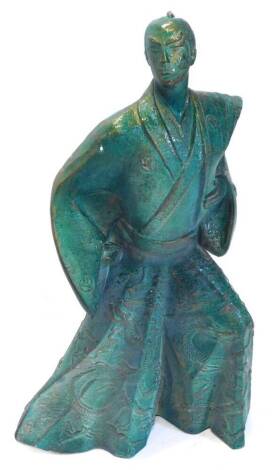 An Austin products composition bronze effect oriental figure, impressed mark to base, 87cm high.