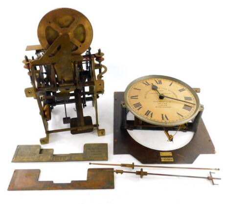 A movement for a Gledhill-Brook time recorder, (AF), and a dial for a Gledhill-Brook time recorder. (AF). (2)