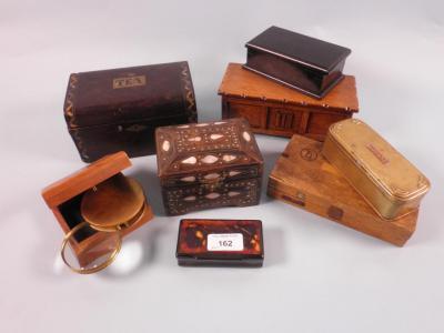 A Victorian horn and tortoiseshell rectangular snuff box