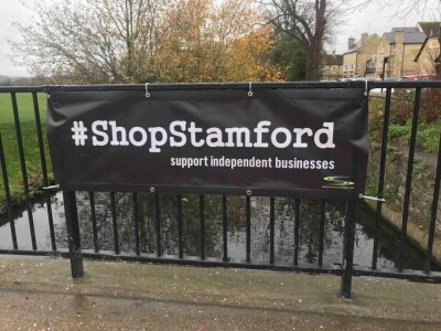 A #Shop Stamford Shopping Experience, a bundle of four £25 vouchers from Black Orchid., Colin Bell Menswear., Harrison and Dunn., and The Collyweston Slater (meal voucher). Value £100. NB. This lot is being sold on behalf of The Rotary Club of Stamford B