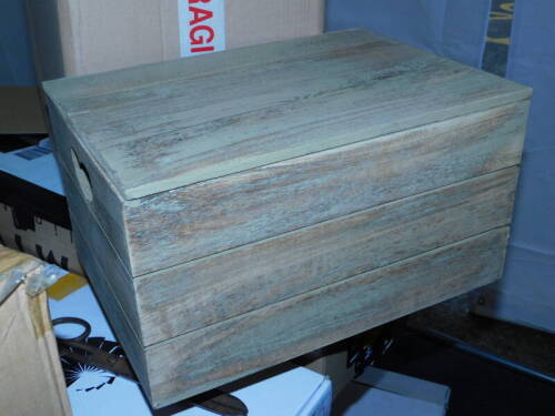 A Brambly Cottage Seaton rustic wooden box, RRP £26.99.