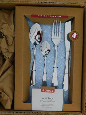 A Judge Windsor fifty eight piece 18.0 stainless steel cutlery set, RRP £69.99.