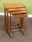 A nest of three 19thC rosewood tables