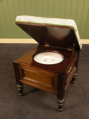 A Edwardian mahogany box commode