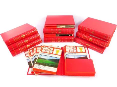 Manchester United Review, Seasons 1958 - 59., 1969 - 70., thirteen vols, bound.