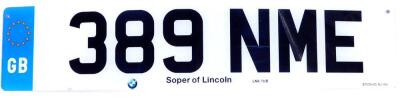 389 NME. A cherished registration plate, currently held on retention. To be sold upon instructions from the executors of Nigel Burn (Dec'd) - 2