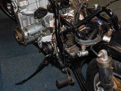 A Kawasaki KZ1300 project motorcycle, Registration GRU 911V, a part finished restoration project. (AF) - 9