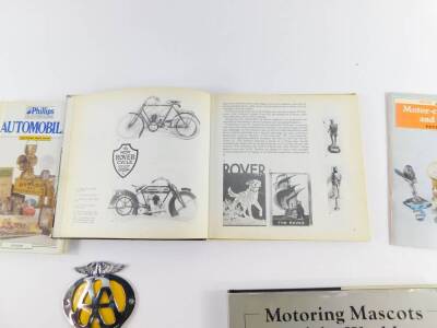 Three AA car badges, together with William C Willams, Motoring Mascots of the World., Phillips Collectors Guide to Automobilia., Brian Jewel, Motor Badges & Figure Heads, and Peter W Card. Motor-Car Mascots and Badges. (7) - 4