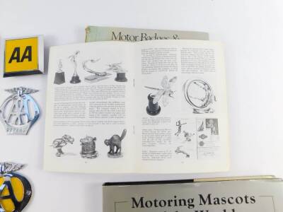 Three AA car badges, together with William C Willams, Motoring Mascots of the World., Phillips Collectors Guide to Automobilia., Brian Jewel, Motor Badges & Figure Heads, and Peter W Card. Motor-Car Mascots and Badges. (7) - 5