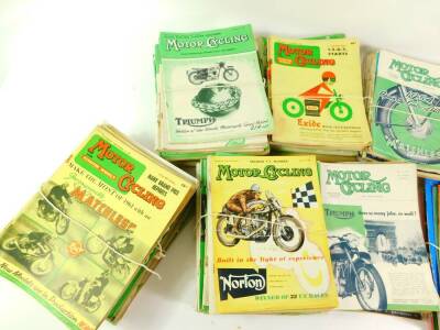 Motorcycling Magazine with Scooter Weekly, 1952-62 and 1972, various issues, together with a TT Races Official scorecard 1952., scorecard booklet 1954., Cadwell Park Official programme 1948., and various other brochures, etc. (a quantity) - 2