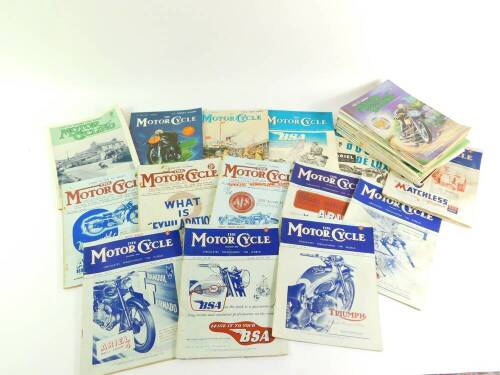 The Motorcycle Magazine 1938, three issues,., Motorcycling Magazine June 15th 1938., together with The Motorcycle Magazine 1947, 1949, 1952-53. (a quantity)