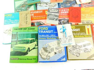 Haynes workshop manuals, to include Volvo 340 and 360., Ford Sierra and Mondeo., Nissan Primera., Ford 1.6 and 1.8 diesel engines Transits., and further instruction books and books of motoring interest. (a quantity) - 5