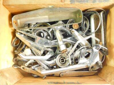 Chrome car door and window handles, together with escutcheons. (a quantity) - 4