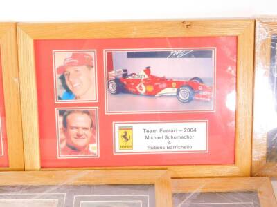 Twenty nine framed prints of Formula One World Champions, (between 1950 to 2004)., to include Graham Hill., Jackie Stewart., Nikki Lauda., Nigel Mansell., Damon Hill and Michael Schumacher. - 6