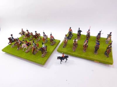 A collection of Del Prado Napoleonic Generals Infantry and Calvary Soldiers, board mounted. (48)