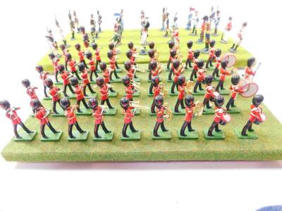 A set of Britains Grenadier Guards Bandsman, board mounted. (51) - 2