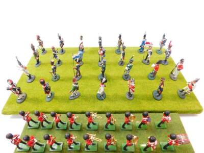 A set of Britains Grenadier Guards Bandsman, board mounted. (51) - 3