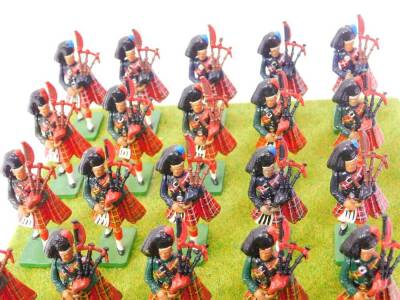 A set of Britains Scots Guards Bandsmen, board mounted. (36) - 4