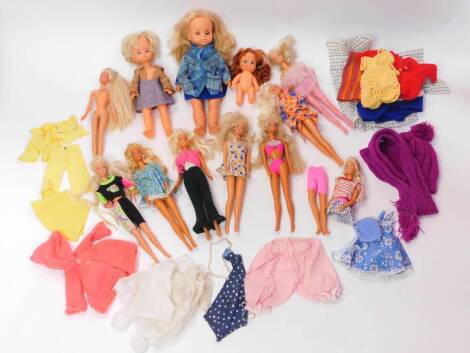 Nine vintage Barbie Dolls, with clothes, together with two Playmates Dolls, and a further doll. (a quantity)