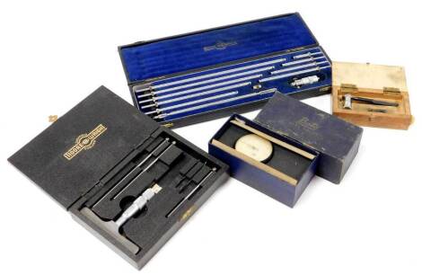 Various scientific instruments, dials, etc., cased Baty gauge, 5cm diameter, etc. (a quantity)