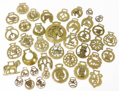 Various horse brasses, to include, Prince of Wales feathers 9cm high, etc. (a quantity)