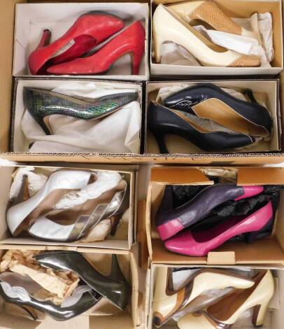 Various vintage ladies shoes, to include high heels, Italian Renata, Bizarere, various others, 36.5, etc. (a quantity, partially boxed)