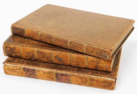 Three volumes of Travels In Great Britain, The Journal of a Tour Round The Southern Coast of England, London 1805, in calf bindings, written by the Duke of Rutland. (3) N.B. This lot is sold on behalf of the Rotary Club of Grantham.