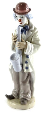 A Lladro porcelain model, Sax, model 01005471, issued 1988, 22cm high.