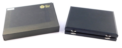 A Royal Mint Twenty Fifth Anniversary Silver Proof Collection, one pound coins, with certificate, cased and boxed. - 3