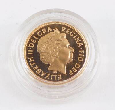 A Queen Elizabeth II gold full sovereign 2001, cased and boxed, 8.0g. - 2