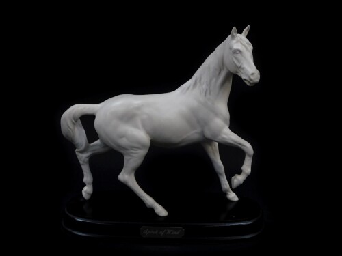 A Royal Doulton equestrian figure modelled as Spirit Of Wind, raised on an oval base, printed mark.