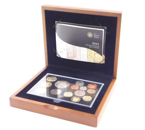 A Royal Mint United Kingdom Executive Proof Coin Set 2011, with certificate No 0005, cased.