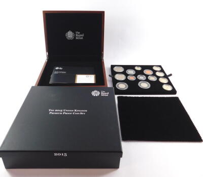 A Royal Mint United Kingdom 2015 Premium Proof Coin Set, cased and boxed, with certificate. - 4