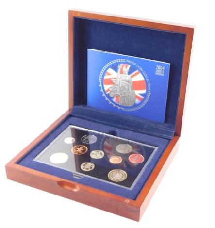 A Royal Mint United Kingdom Executive Proof Coin Set 2004, with certificate, cased.