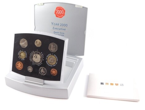 The Royal Mint Year 2000 Executive Proof Coin Collection, with certificate, cased.