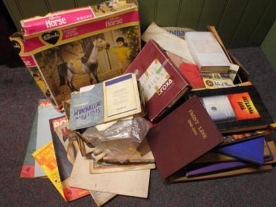A large quantity of ephemera to include magazines and a Sindy horse