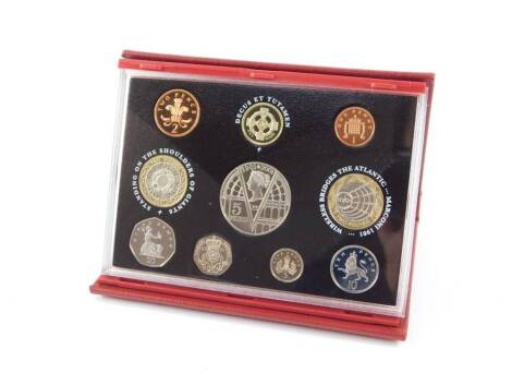 A Royal Mint United Kingdom Deluxe Proof Coin Set 2001, Glimpses Of The Victorian Era, cased with certificate, boxed.