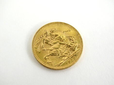 A George V full gold sovereign 1913, 8.0g.