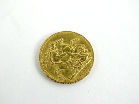 A George V full gold sovereign 1912, 8.0g.