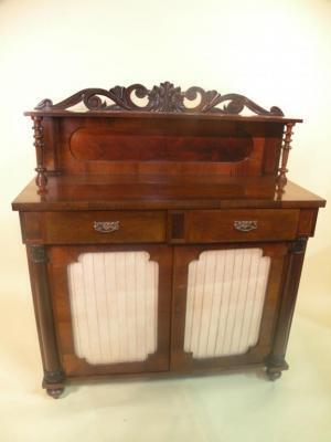 A William IV mahogany type chiffonier