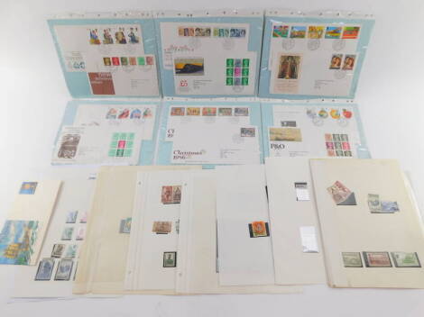 Philately: EII First Day covers, together with Papua New Guinea mint commemorative stamps and a Pitcairn Norfolk Island First Day cover. (a quantity)