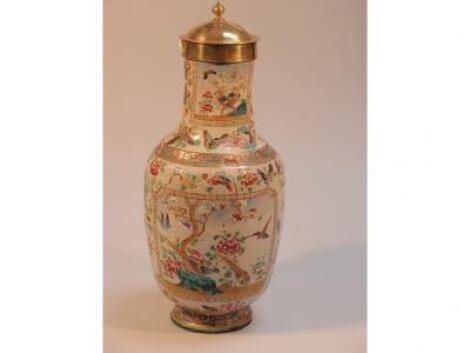 A late 18th/early 19thC Cantonese baluster vase