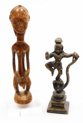 Various cast metal and other figure groups, Deities, Gods, Indian metal figure groups, various other tribal items, etc. (a quantity) - 11