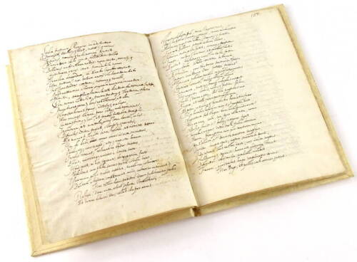 Ms.- A 24pp. ms. poem in cursive script, dated 1653, bound in later vellum.