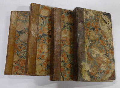 Cumberland (Richard) Henry 4 vol., engraved frontispieces, half calf over patterned boards, 12mo, for C. Dilly. 1798. - 2