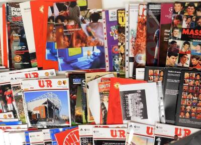 Various football programmes, Manchester United related, including United Review 1991, various related ephemera, other United review magazines, Champions League Final 2003 Juventus vs Milan, Auto Pen signed Peter Schmeichel photograph, other related Manche - 2