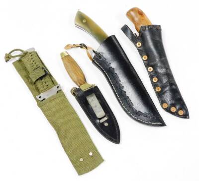 Various sheath knives, to include one in khaki sheath, 25cm wide, etc. (4) - 3